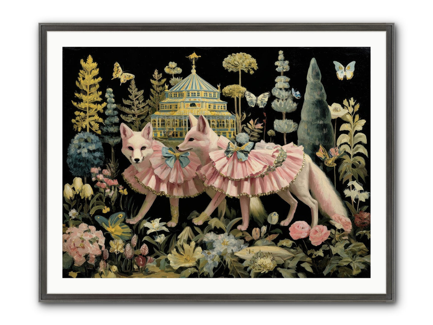 Petal Drift Framed Print - Slimwoods Black/Silver 40x30