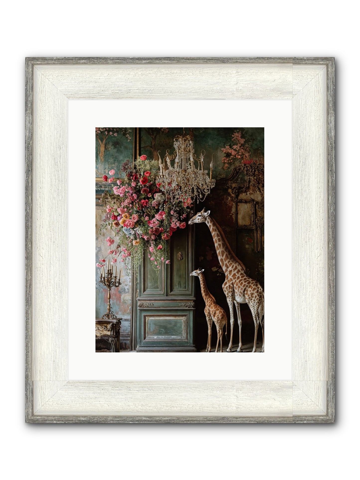 Petal Epicureans Framed Print - Driftwood White 12x16