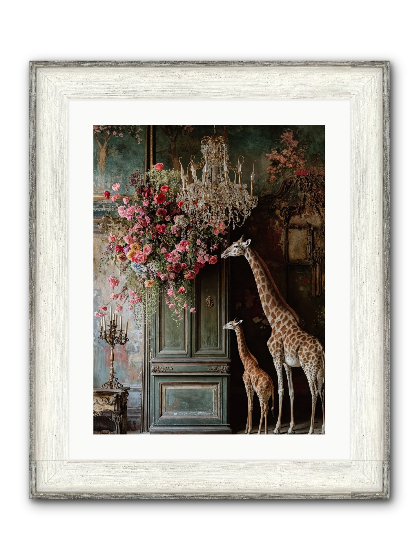 Petal Epicureans Framed Print - Driftwood White 18x24