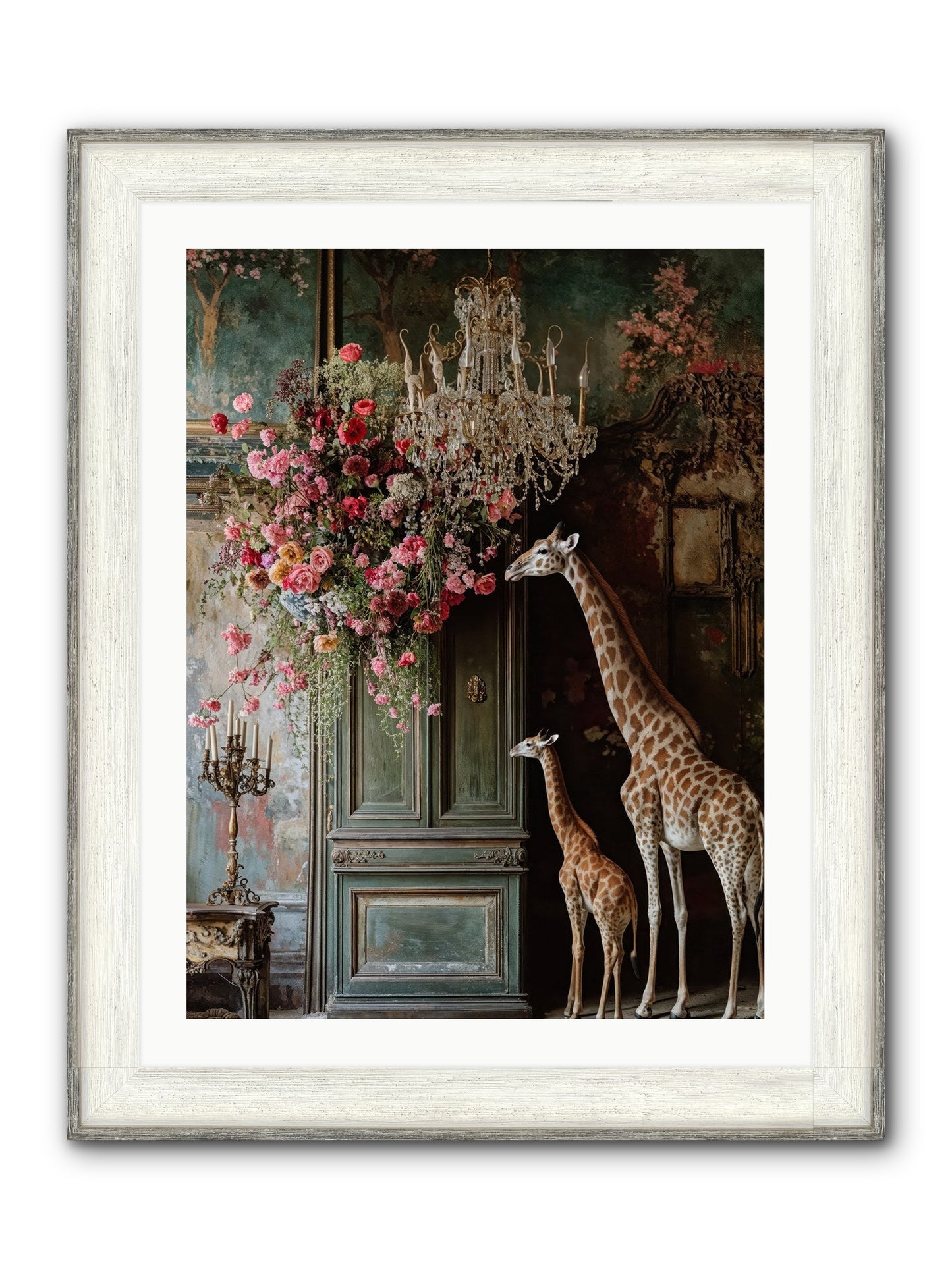 Petal Epicureans Framed Print - Driftwood White 24x32