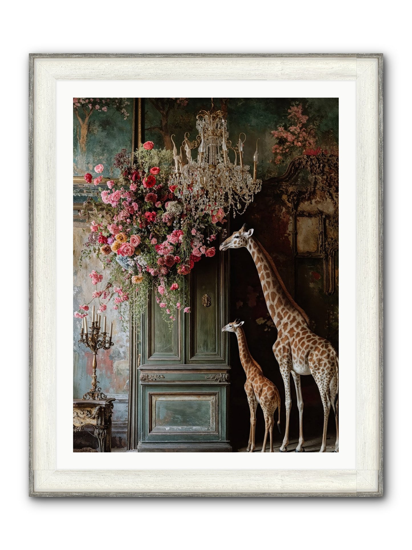 Petal Epicureans Framed Print - Driftwood White 30x40