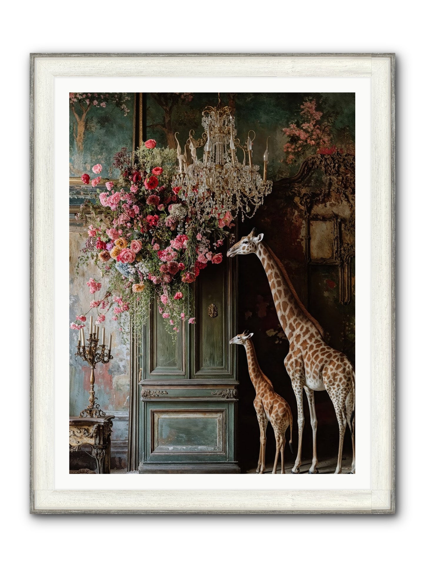 Petal Epicureans Framed Print - Driftwood White 36x48