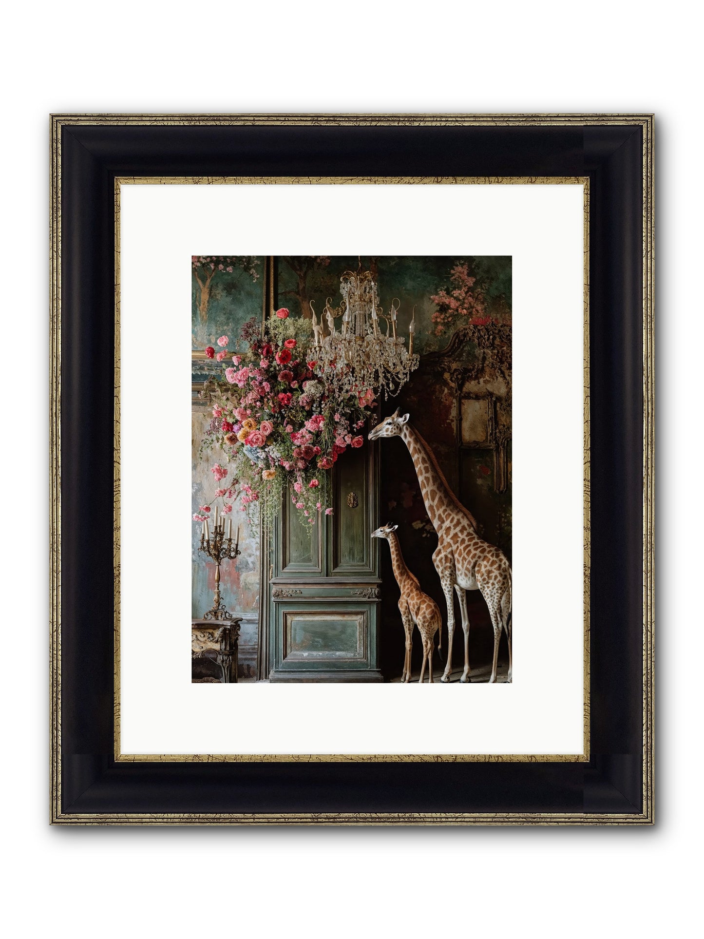Petal Epicureans Framed Print - Black & Gold 9x12