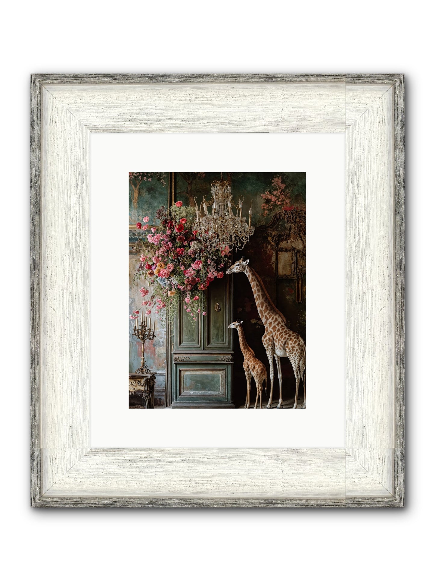 Petal Epicureans Framed Print - Driftwood White 9x12