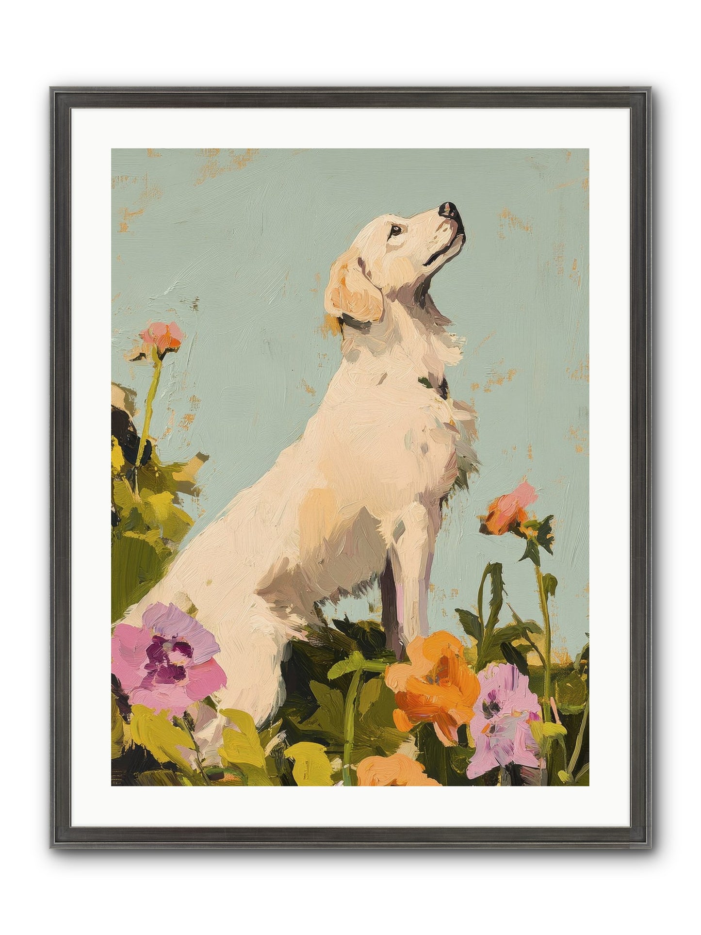 Petal Promenade Framed Print - Slimwoods Black/Silver 24x32