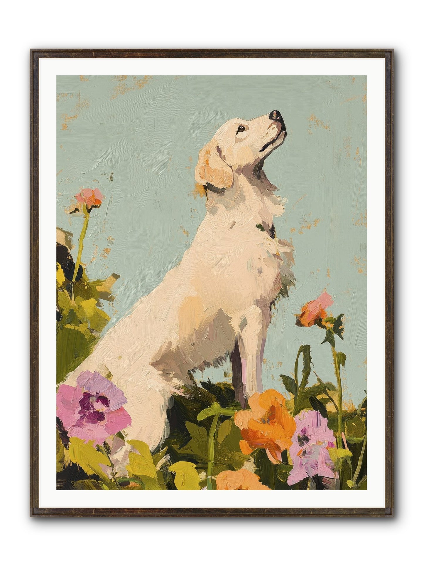 Petal Promenade Framed Print - Slimwoods Black/Gold 36x48