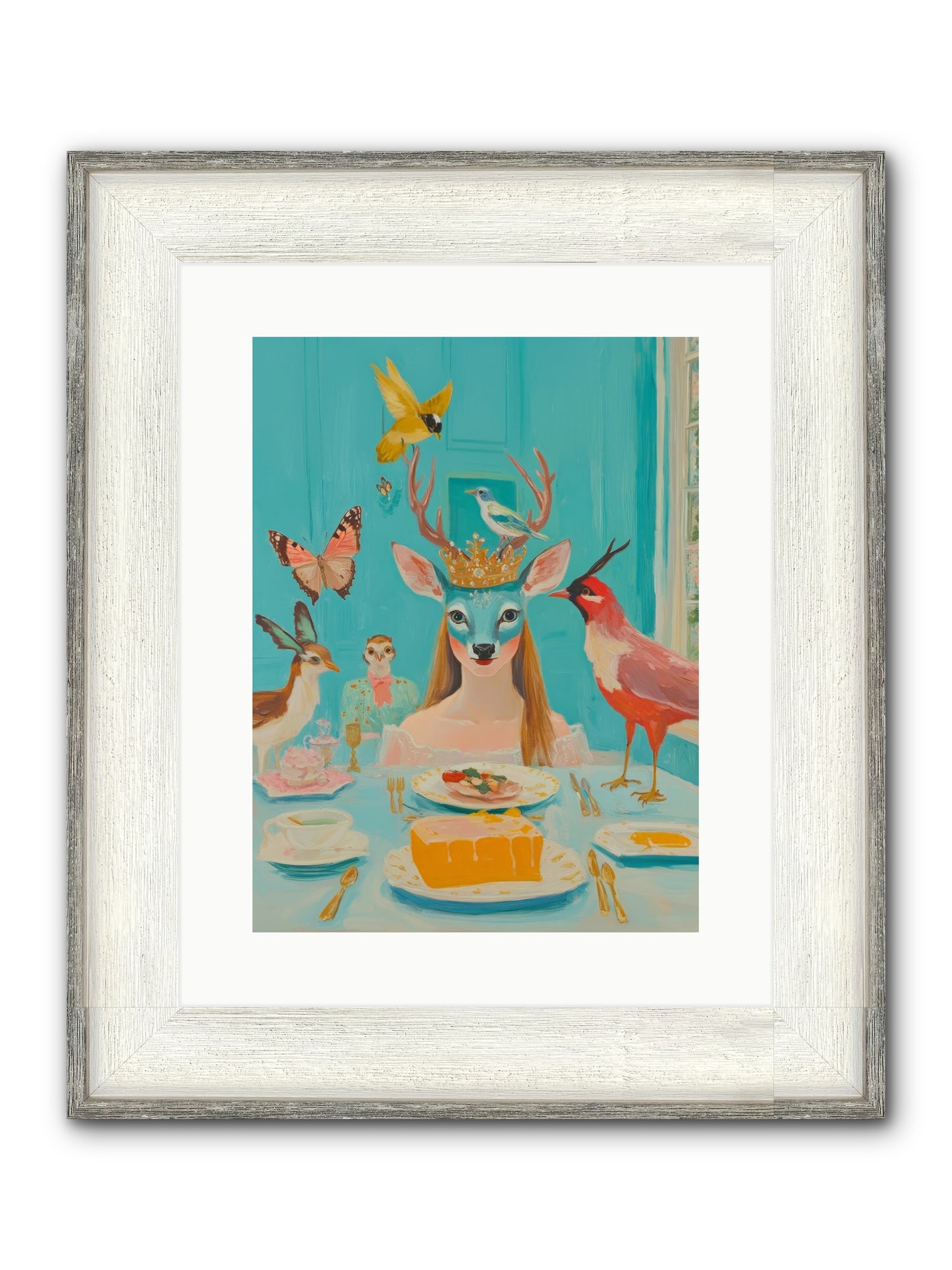 Petal Watch Magic Framed Print - Driftwood White 12x16