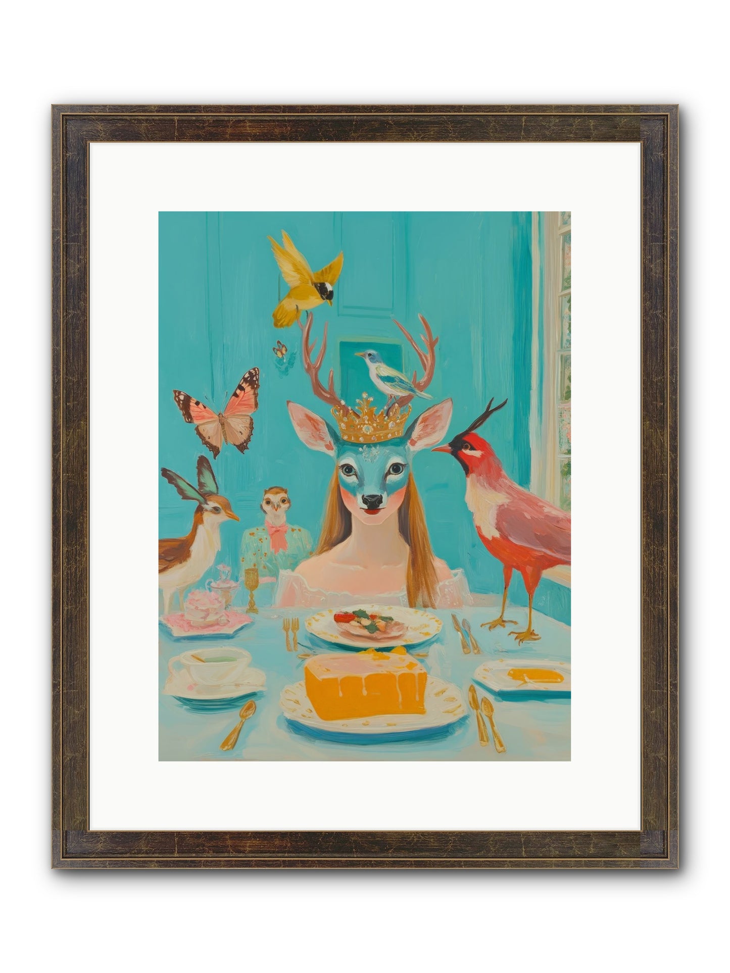 Petal Watch Magic Framed Print - Slimwoods Black/Gold 12x16