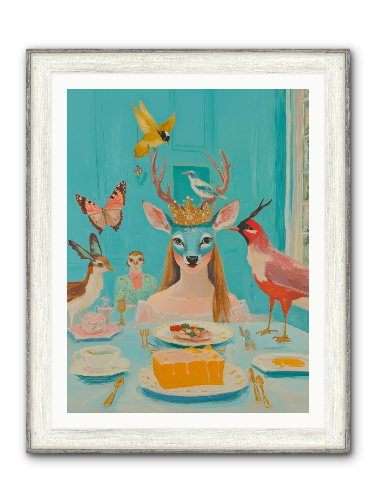 Petal Watch Magic Framed Print - Driftwood White 30x40