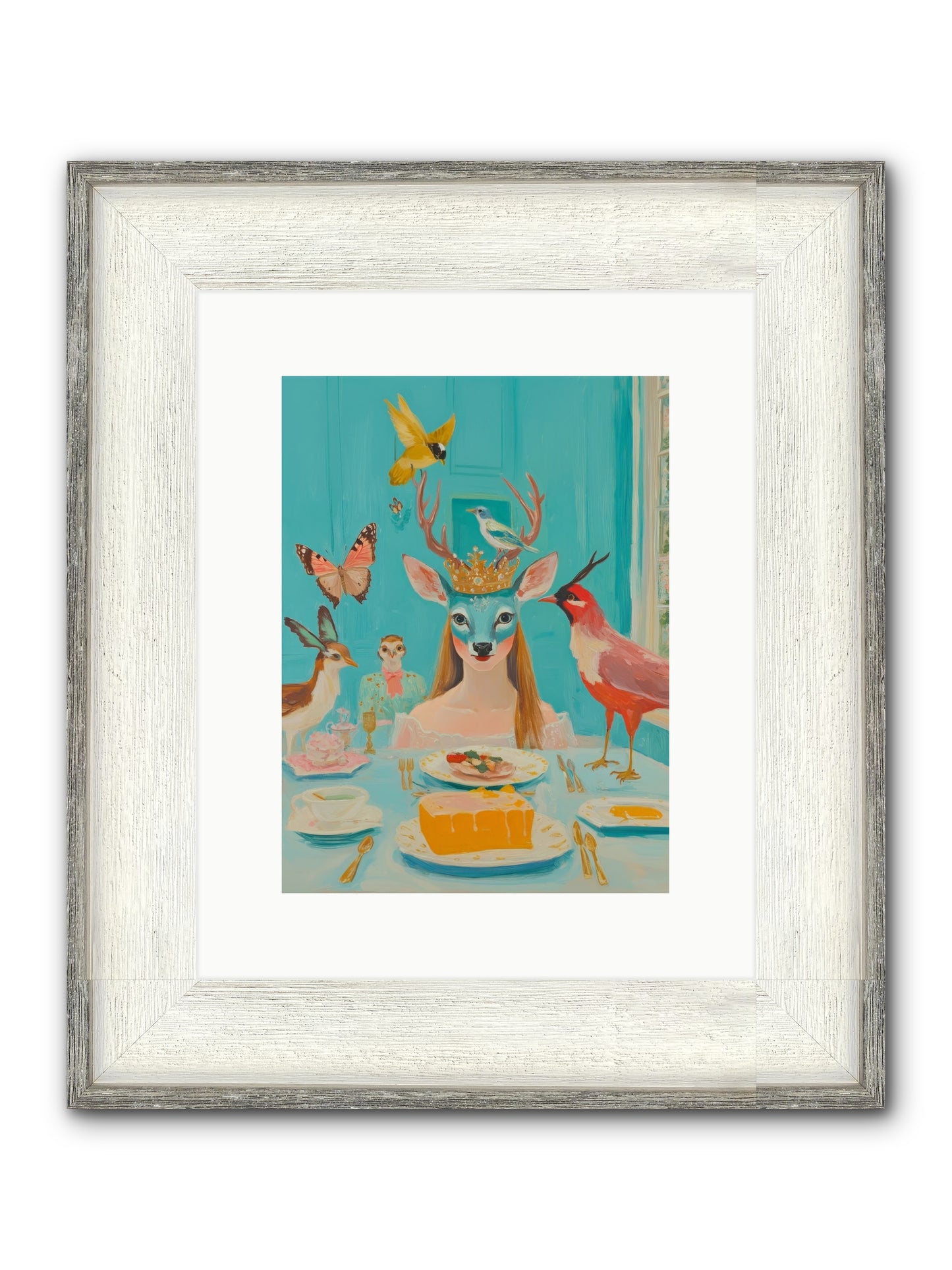 Petal Watch Magic Framed Print - Driftwood White 9x12