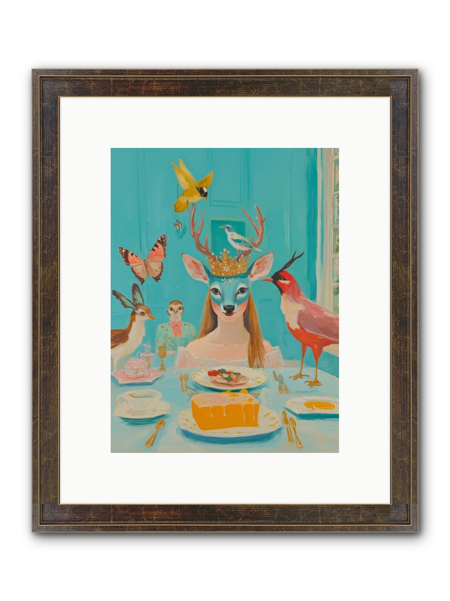 Petal Watch Magic Framed Print - Slimwoods Black/Gold 9x12