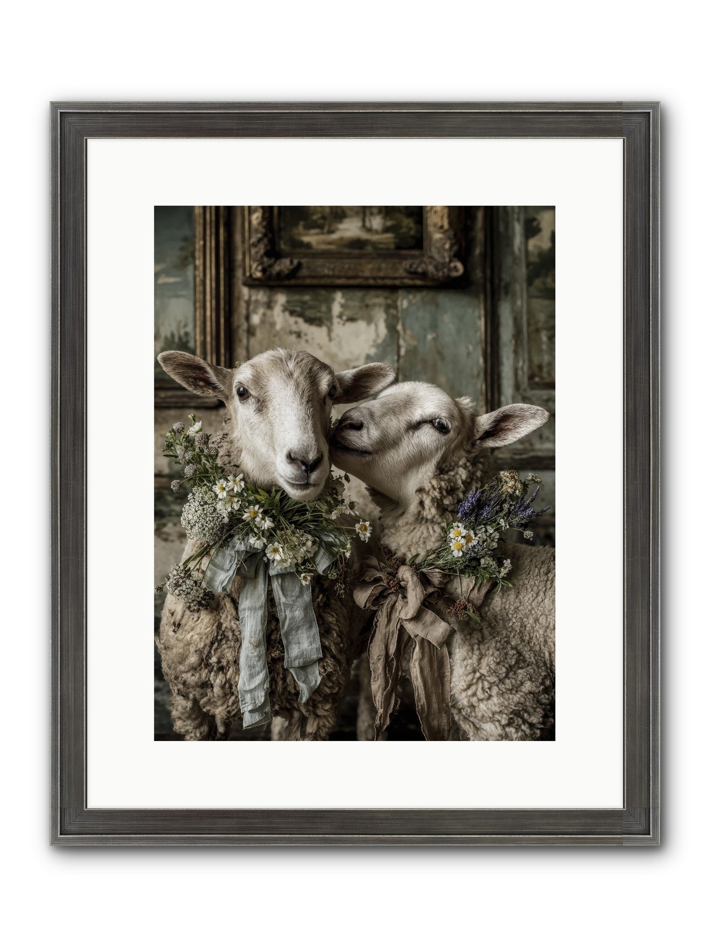 Petaled Framed Print - Slimwoods Black/Silver 12x16