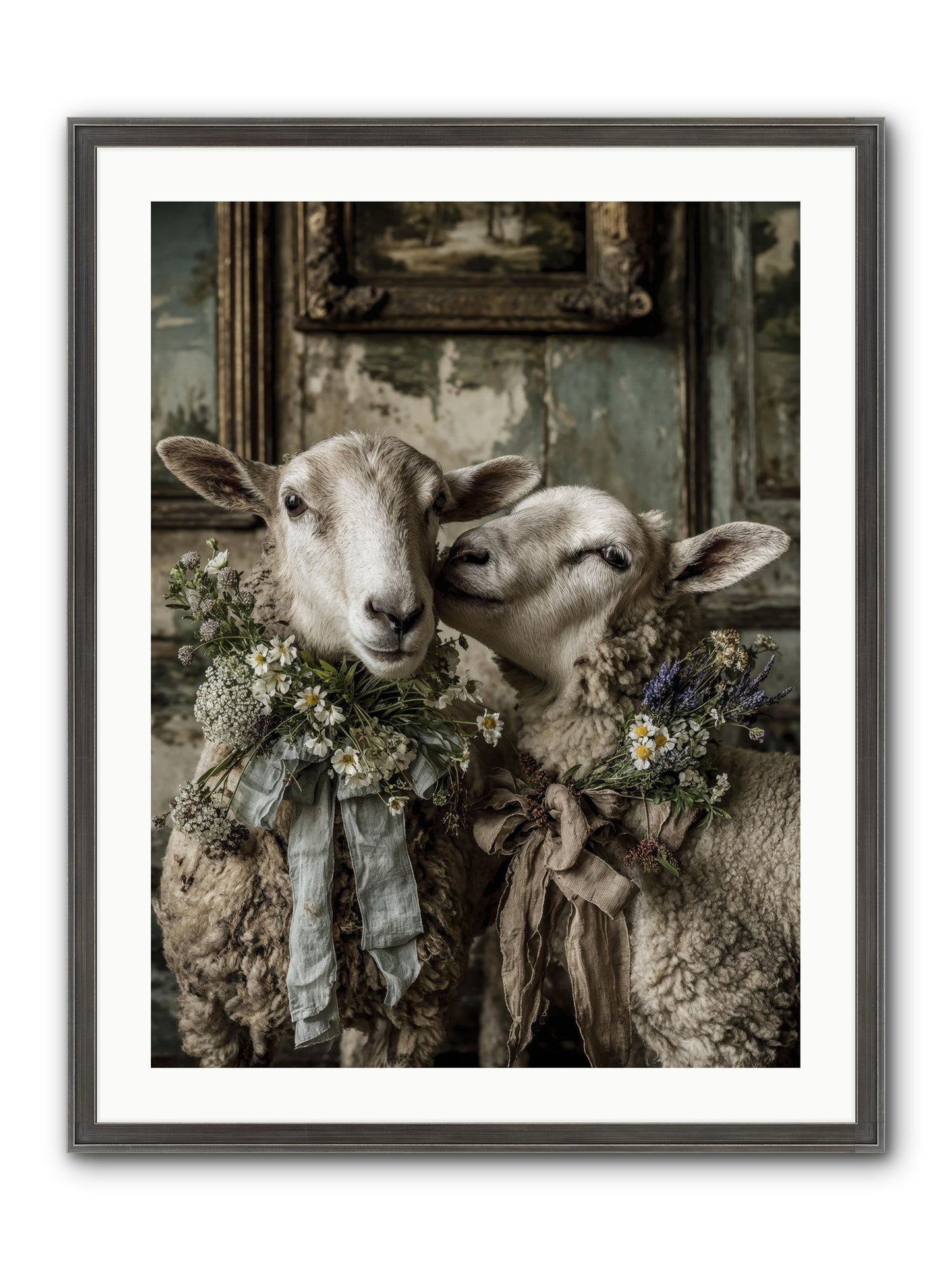 Petaled Framed Print - Slimwoods Black/Silver 24x32