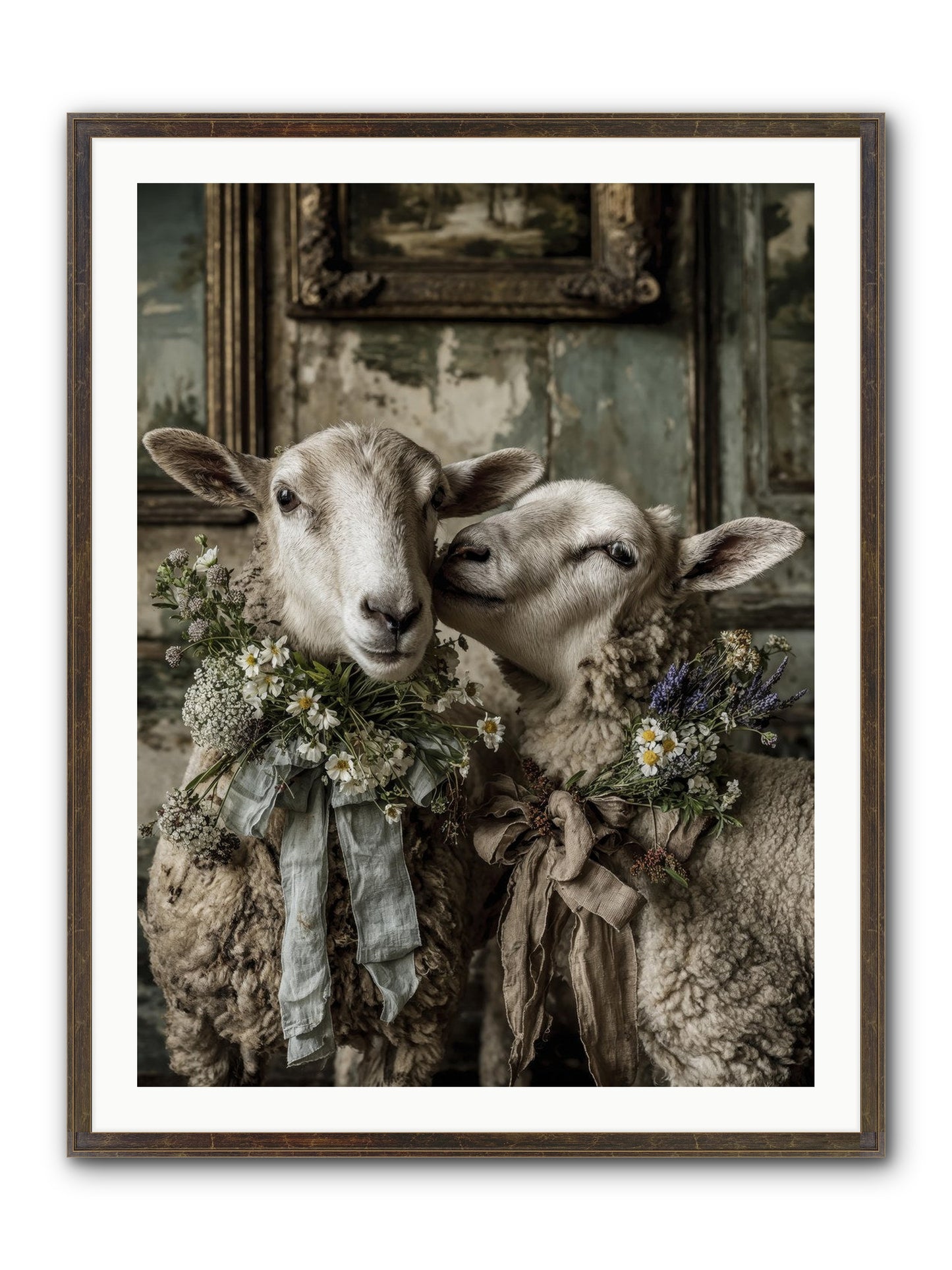 Petaled Framed Print - Slimwoods Black/Gold 30x40