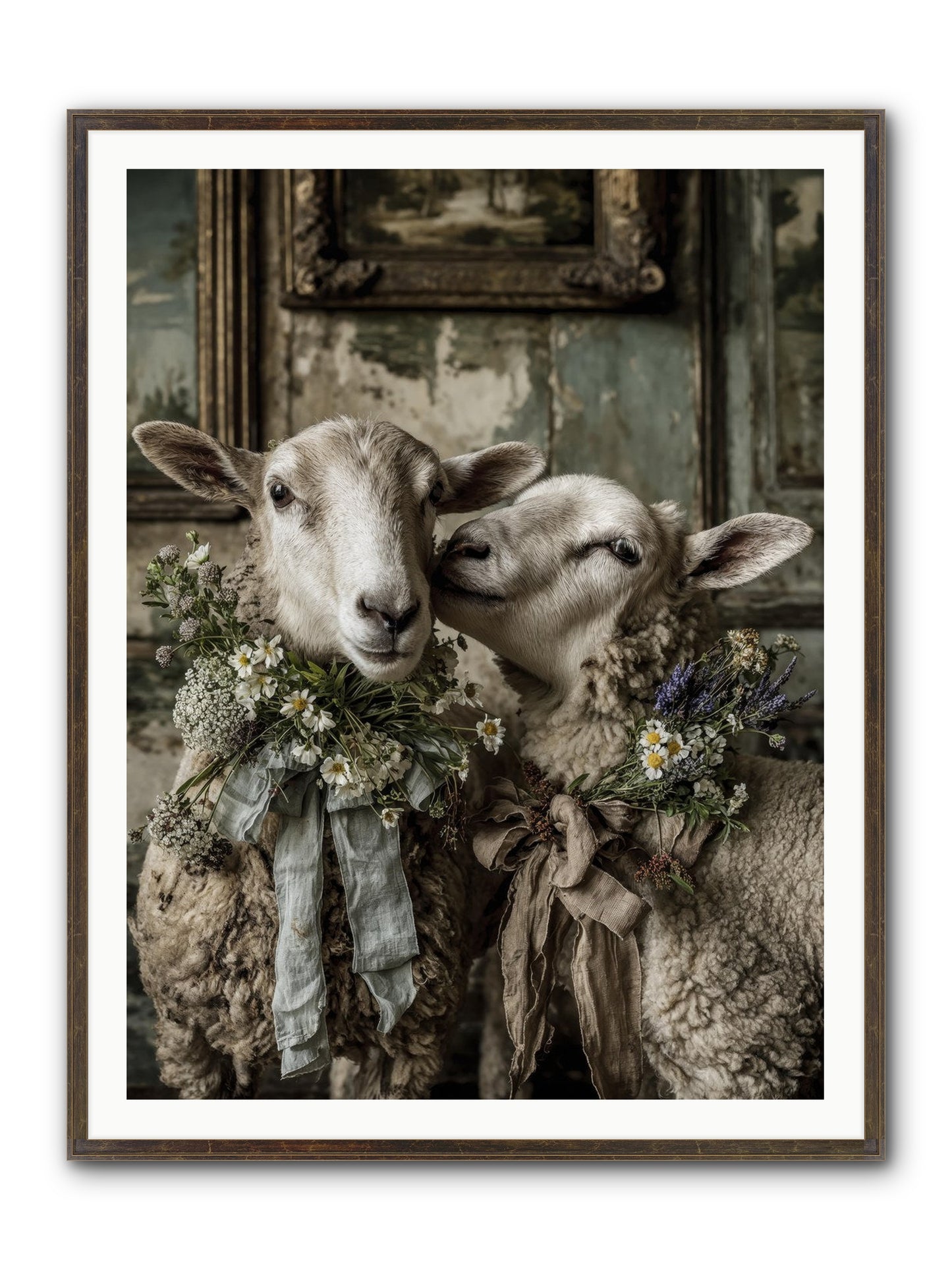 Petaled Framed Print - Slimwoods Black/Gold 36x48