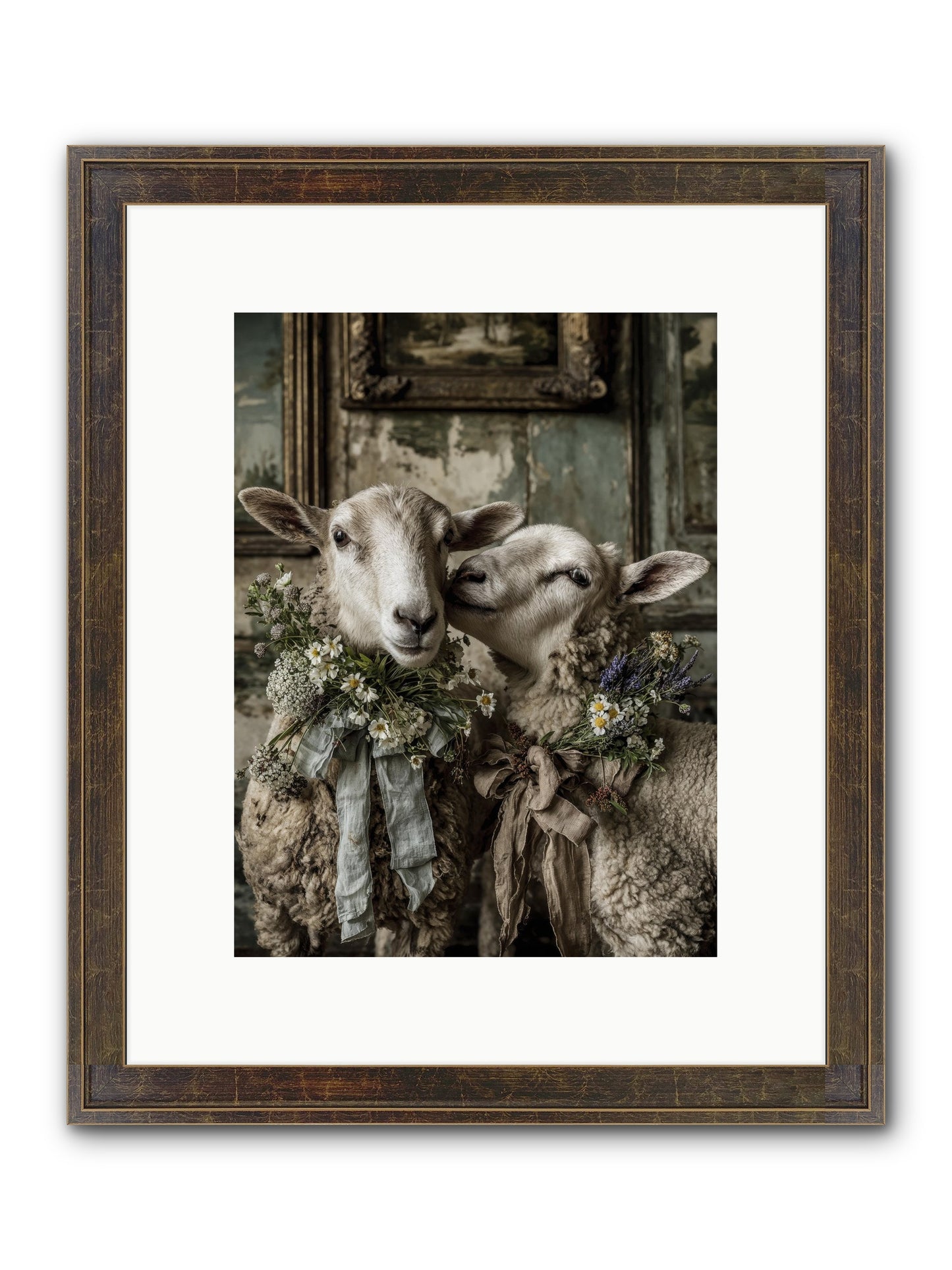 Petaled Framed Print - Slimwoods Black/Gold 9x12