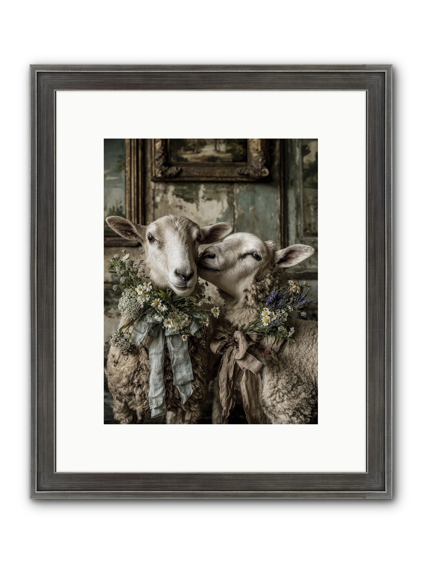 Petaled Framed Print - Slimwoods Black/Silver 9x12