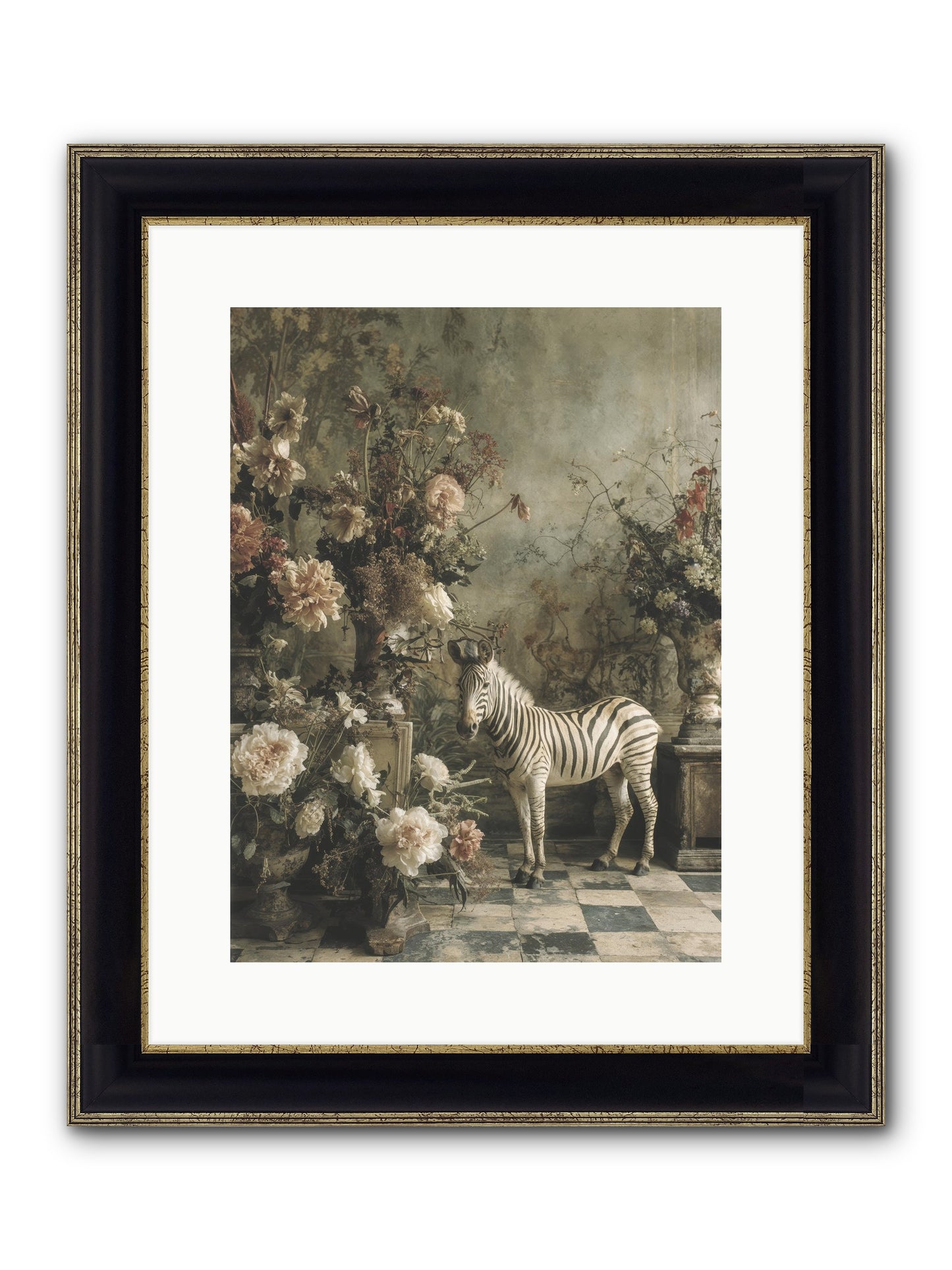 Petals And Possibilities Framed Print - Black & Gold 12x16