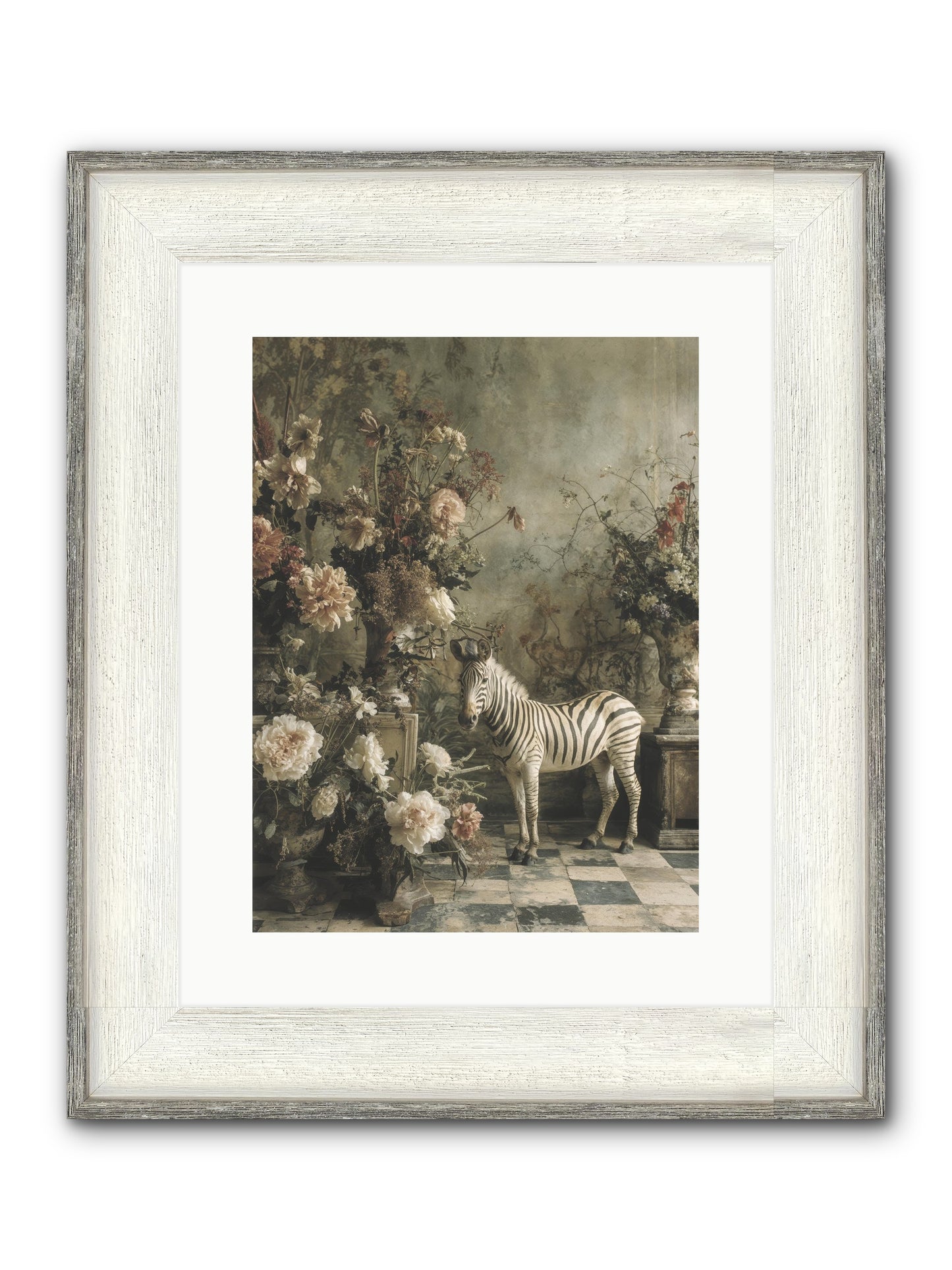 Petals And Possibilities Framed Print - Driftwood White 12x16
