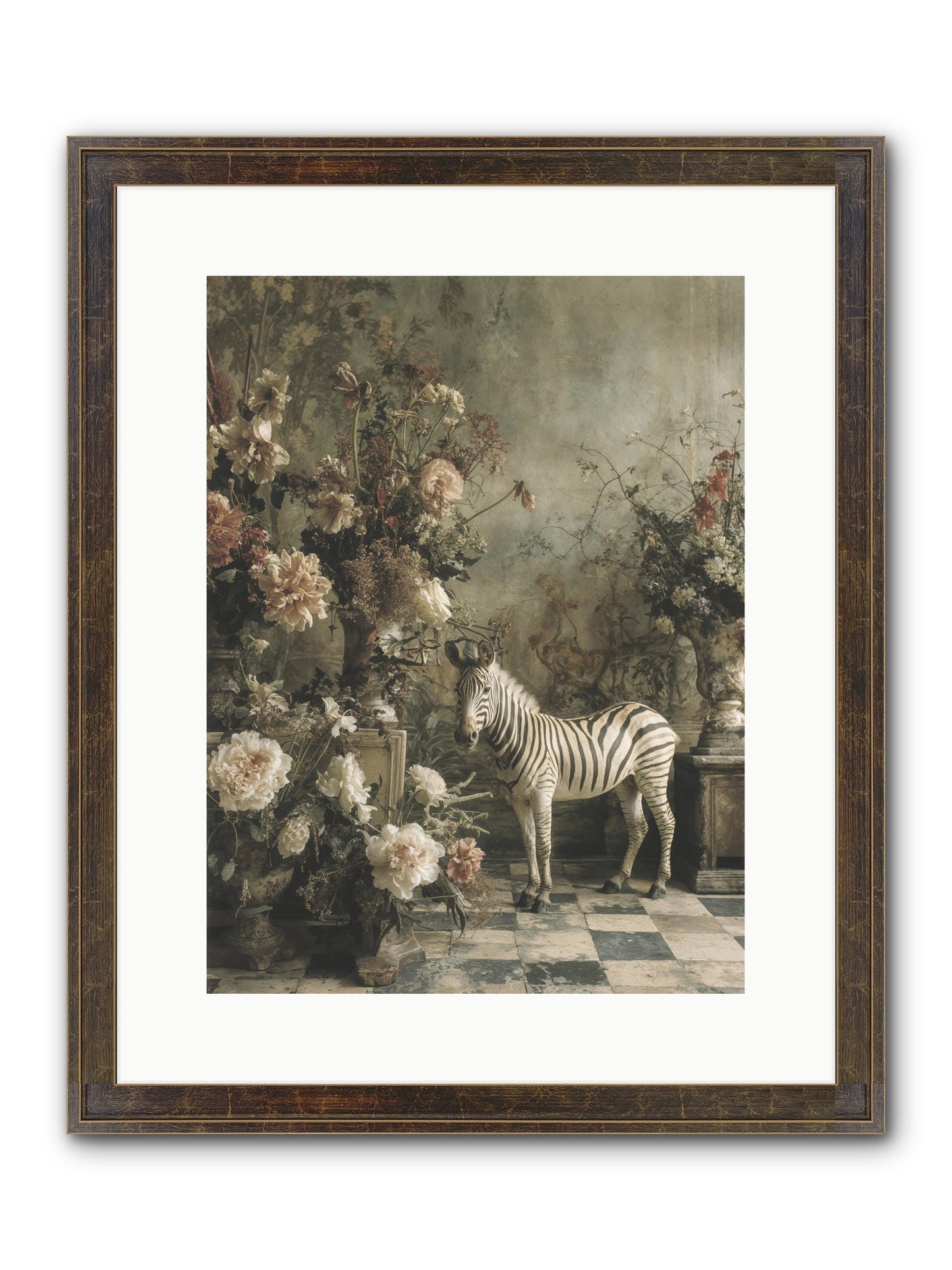 Petals And Possibilities Framed Print - Slimwoods Black/Gold 12x16