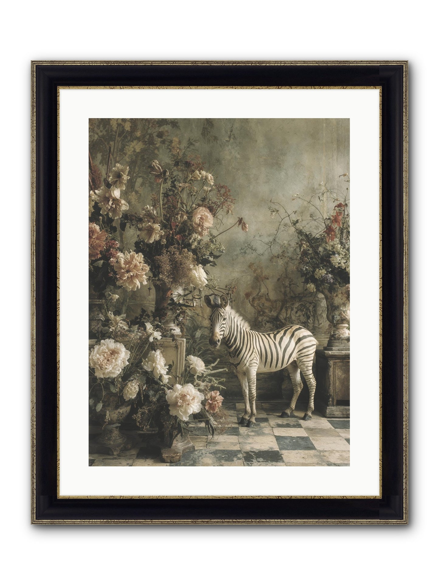 Petals And Possibilities Framed Print - Black & Gold 18x24
