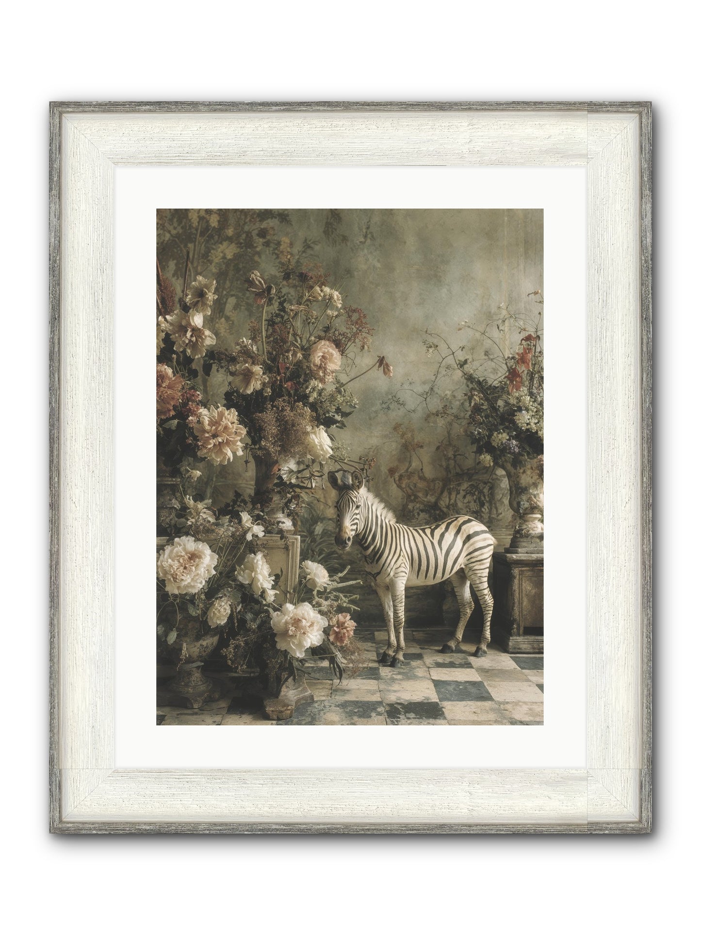 Petals And Possibilities Framed Print - Driftwood White 18x24
