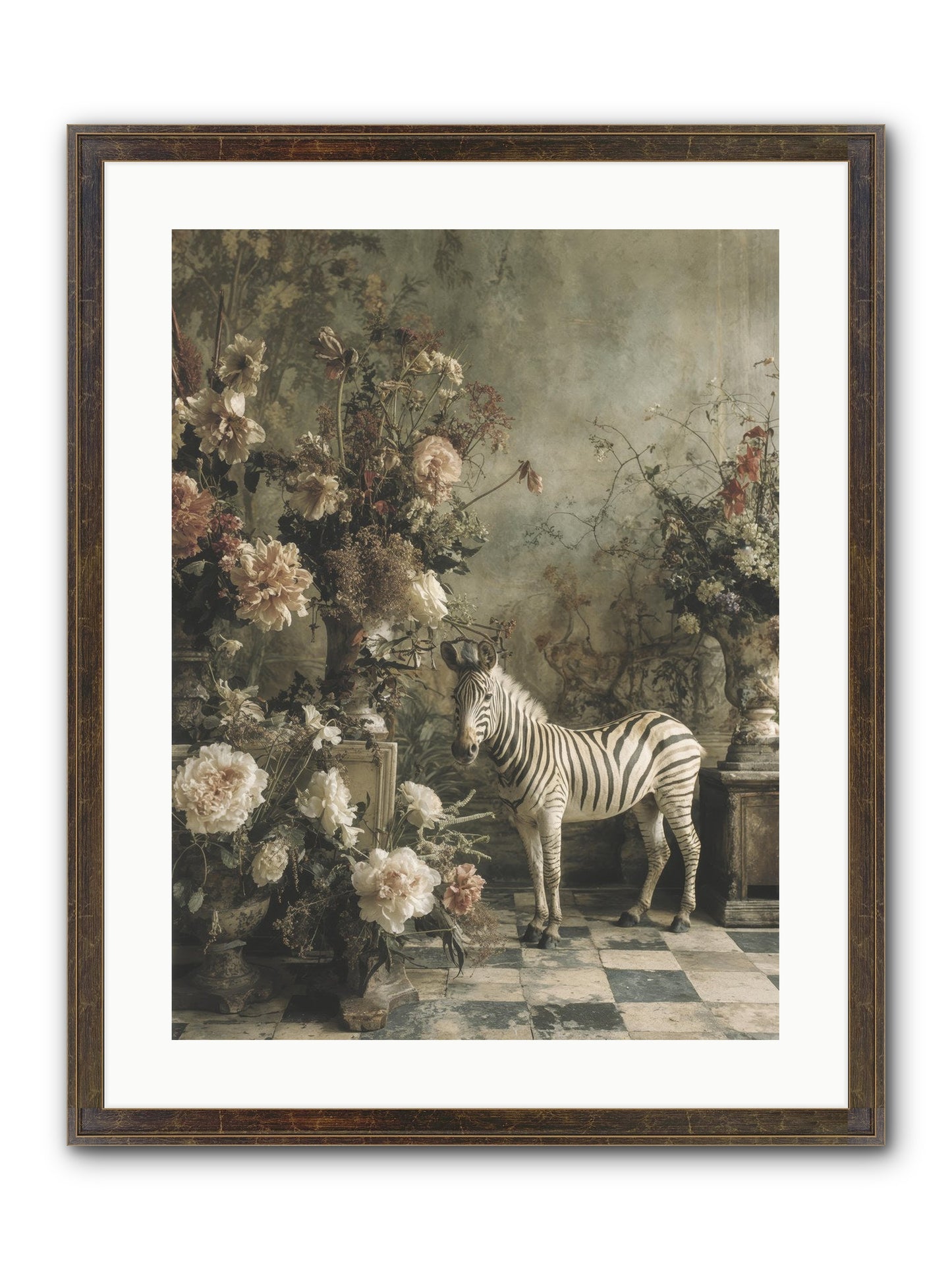 Petals And Possibilities Framed Print - Slimwoods Black/Gold 18x24