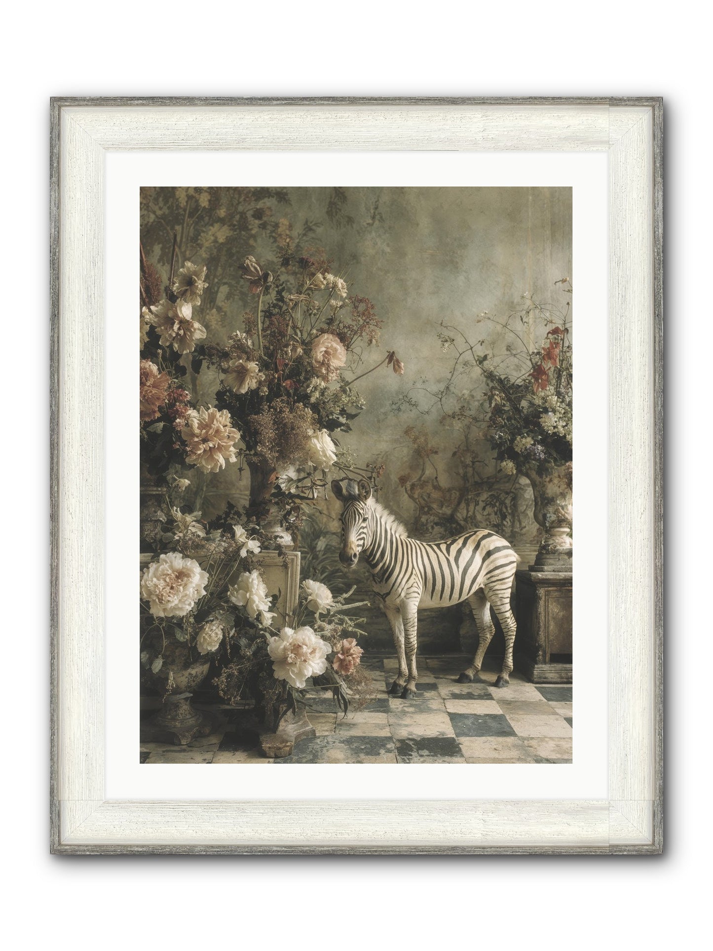 Petals And Possibilities Framed Print - Driftwood White 24x32