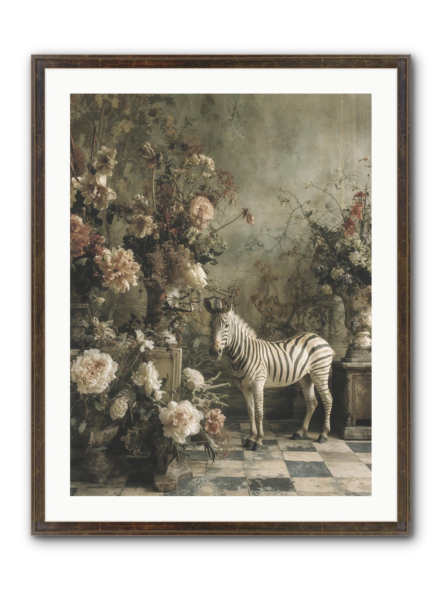 Petals And Possibilities Framed Print - Slimwoods Black/Gold 24x32