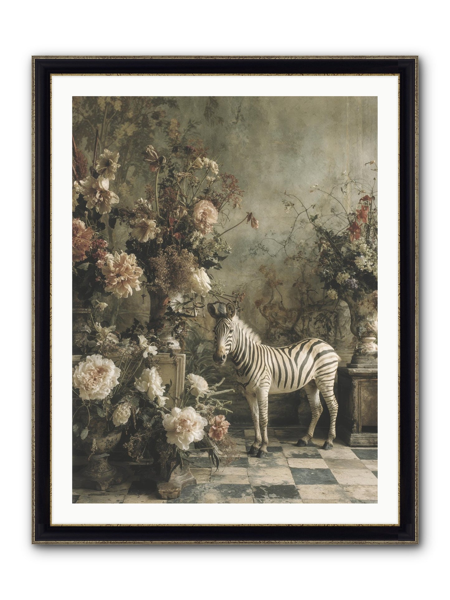 Petals And Possibilities Framed Print - Black & Gold 30x40