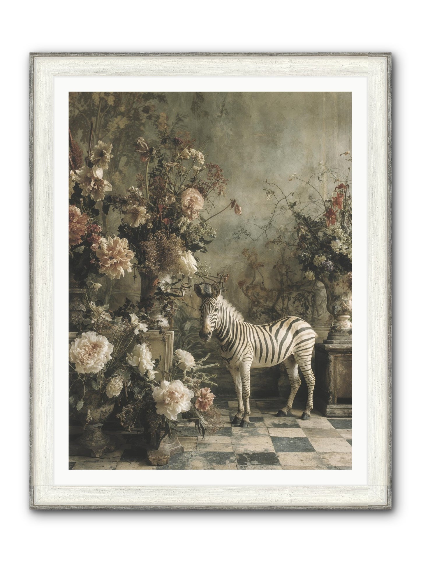 Petals And Possibilities Framed Print - Driftwood White 36x48