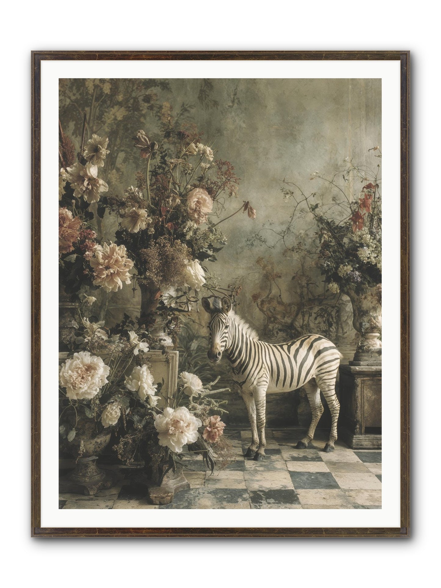 Petals And Possibilities Framed Print - Slimwoods Black/Gold 36x48