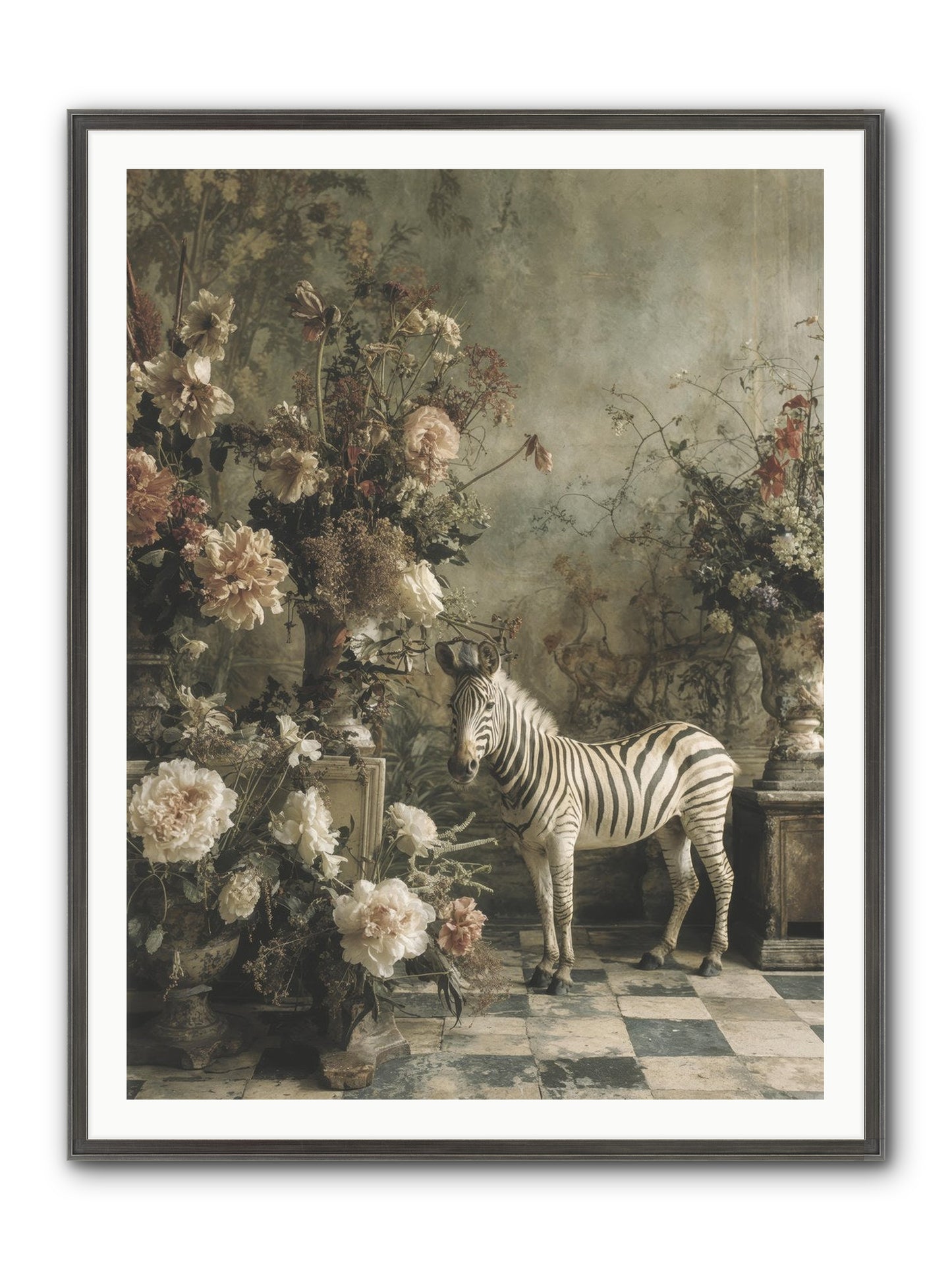 Petals And Possibilities Framed Print - Slimwoods Black/Silver 36x48
