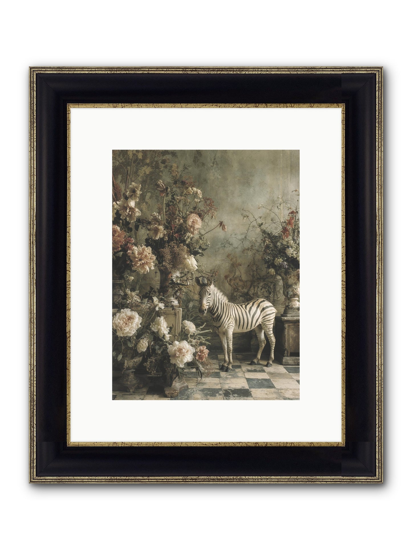 Petals And Possibilities Framed Print - Black & Gold 9x12
