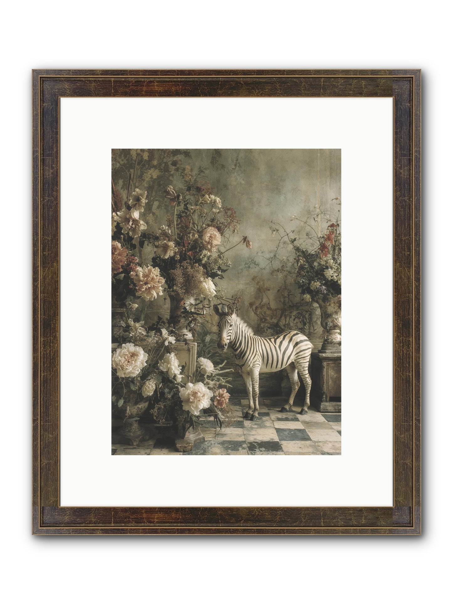 Petals And Possibilities Framed Print - Slimwoods Black/Gold 9x12