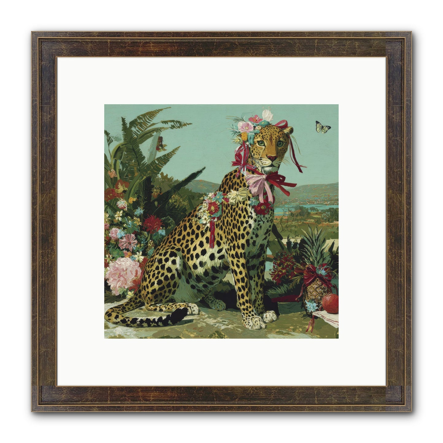 Petals Falling In Silence Framed Print - Slimwoods Black/Gold 10x10