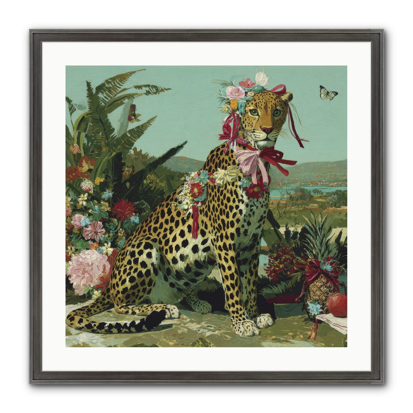 Petals Falling In Silence Framed Print - Slimwoods Black/Silver 24x24
