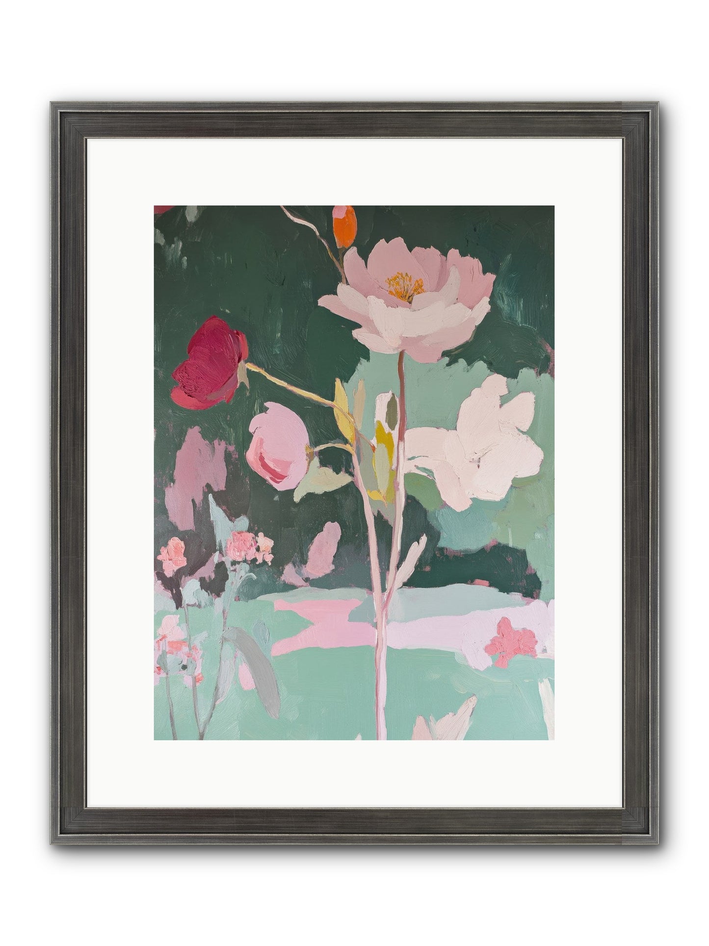 Petals In Pirouette Framed Print - Slimwoods Black/Silver 12x16