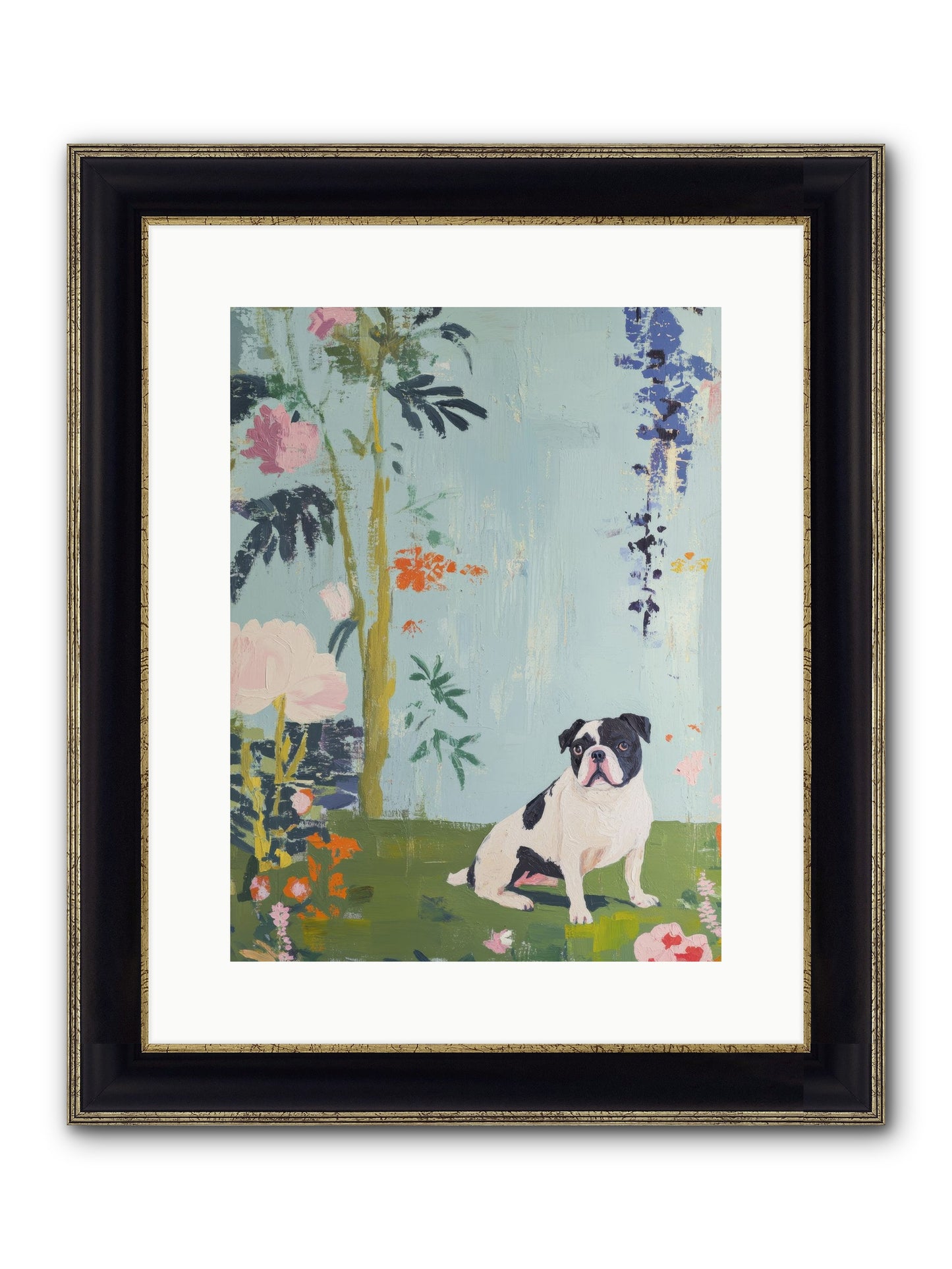 Petit Jardin Love Framed Print - Black & Gold 12x16