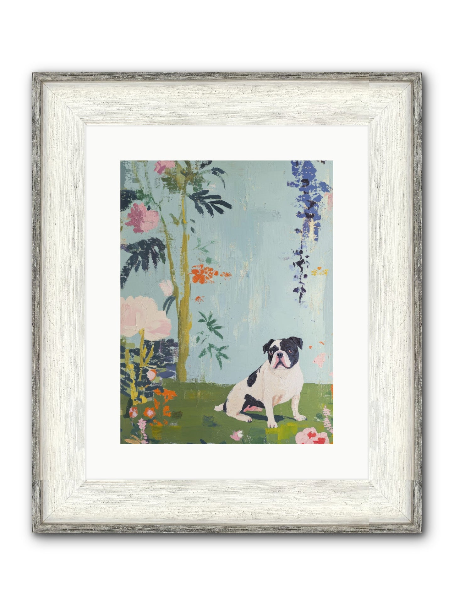 Petit Jardin Love Framed Print - Driftwood White 12x16