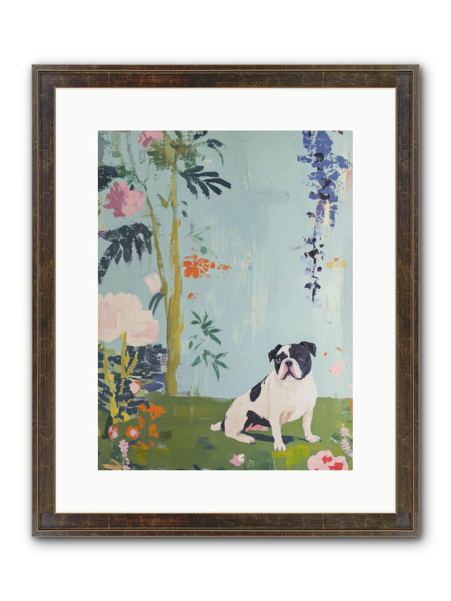 Petit Jardin Love Framed Print - Slimwoods Black/Gold 12x16
