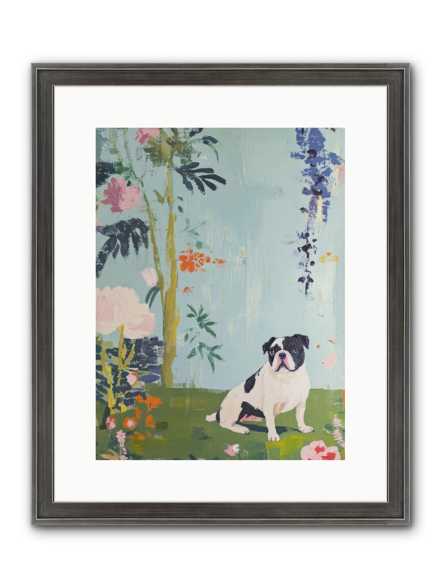 Petit Jardin Love Framed Print - Slimwoods Black/Silver 12x16