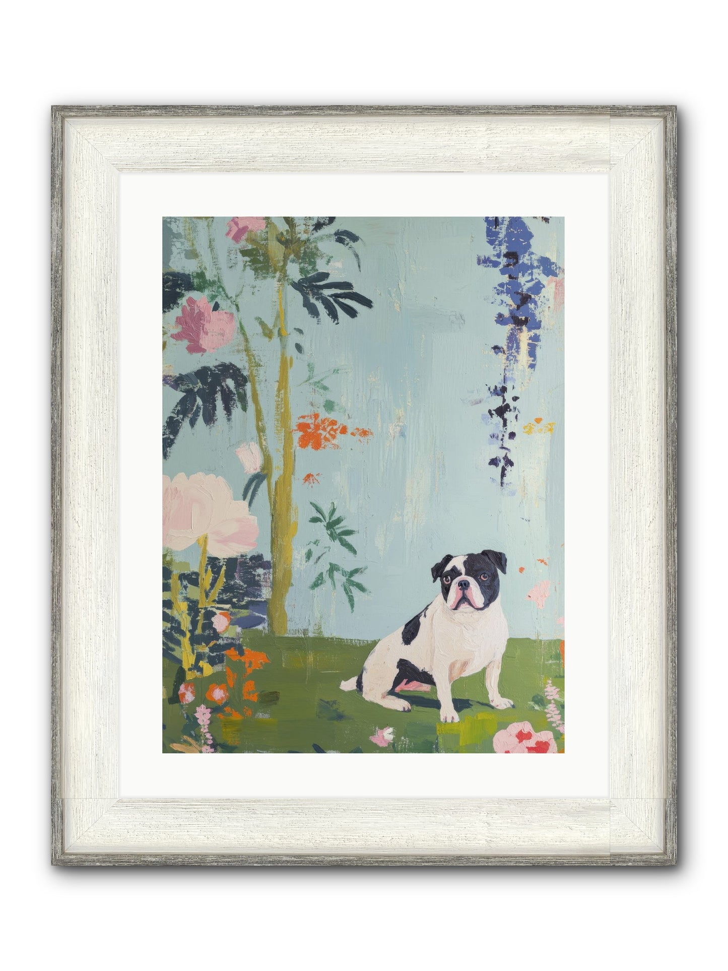 Petit Jardin Love Framed Print - Driftwood White 18x24