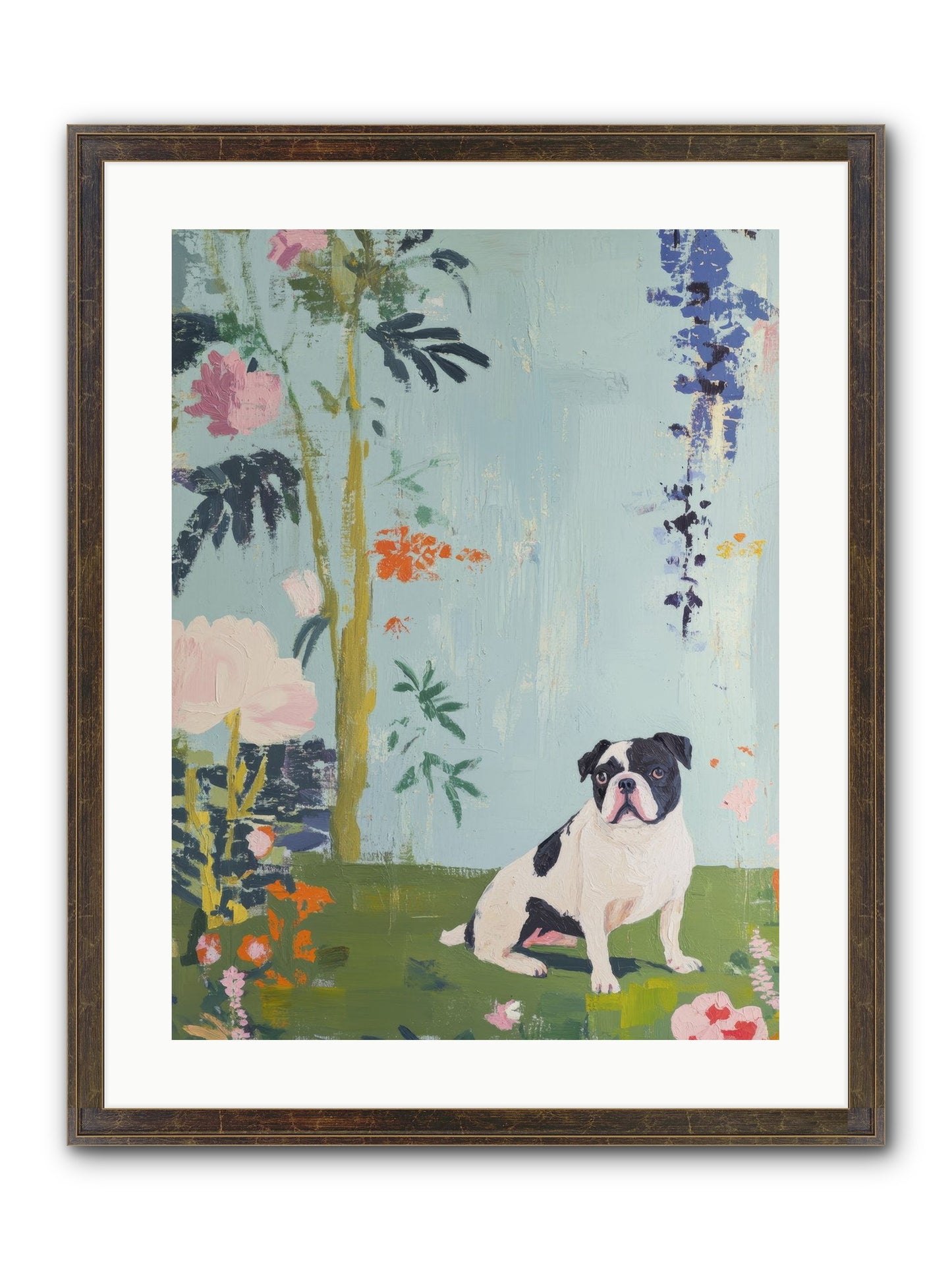 Petit Jardin Love Framed Print - Slimwoods Black/Gold 18x24