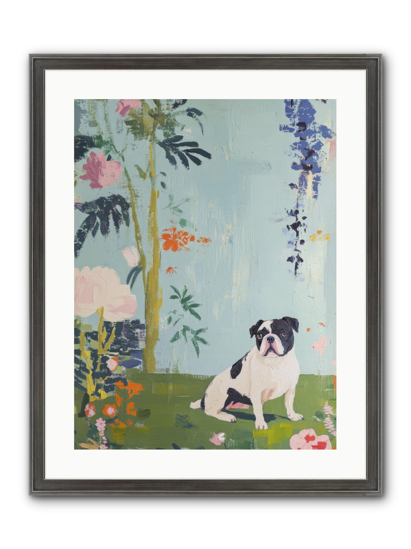 Petit Jardin Love Framed Print - Slimwoods Black/Silver 18x24