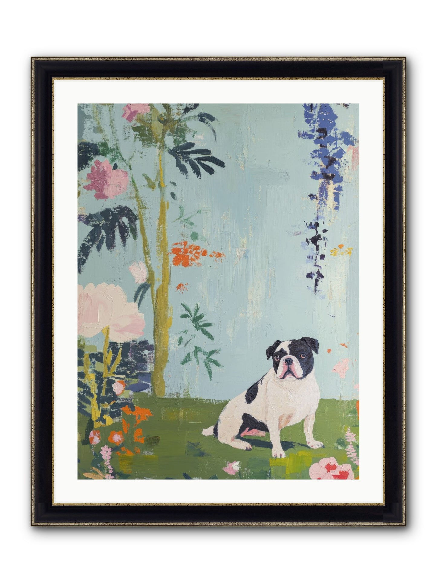 Petit Jardin Love Framed Print - Black & Gold 24x32