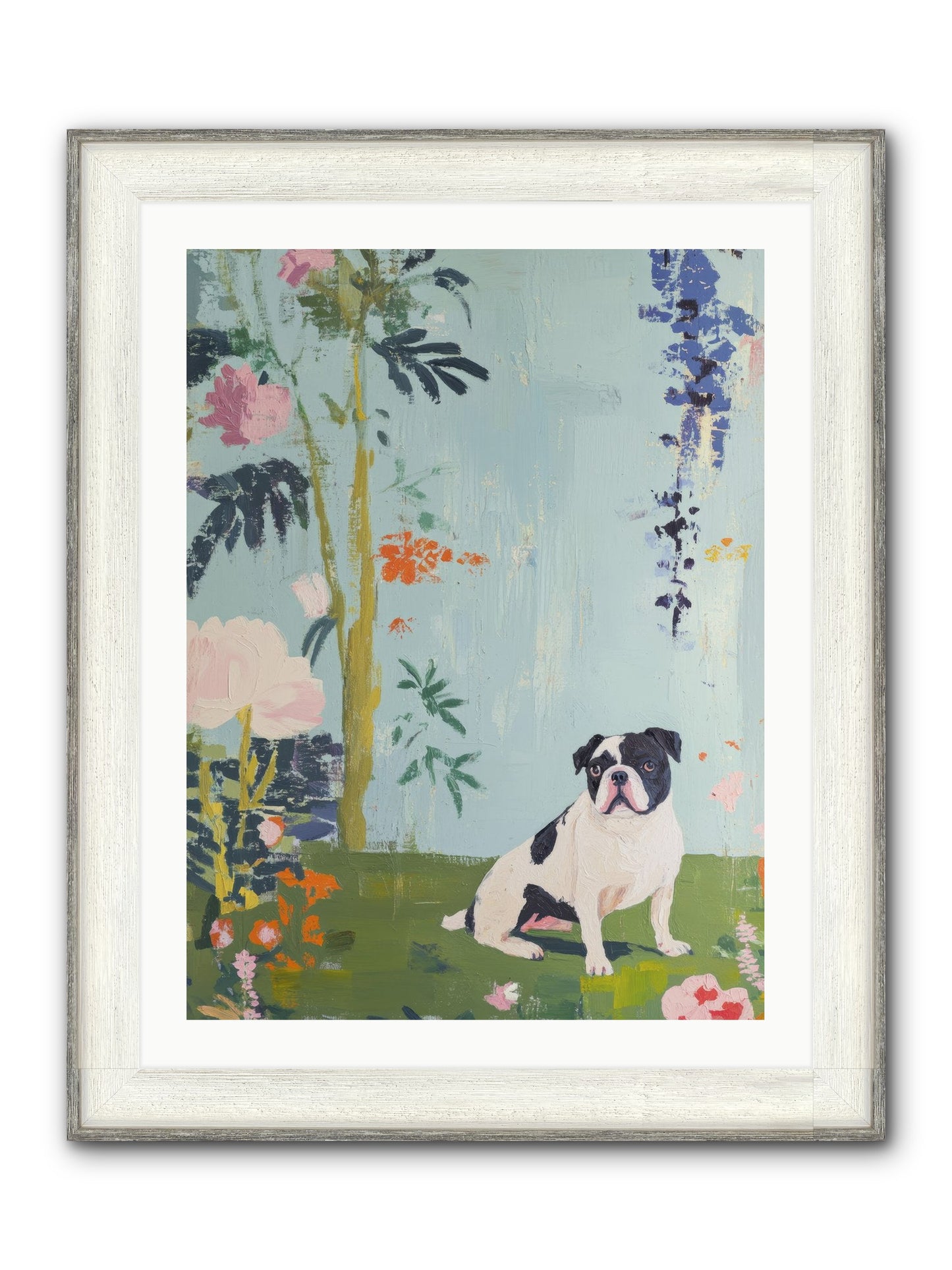 Petit Jardin Love Framed Print - Driftwood White 24x32