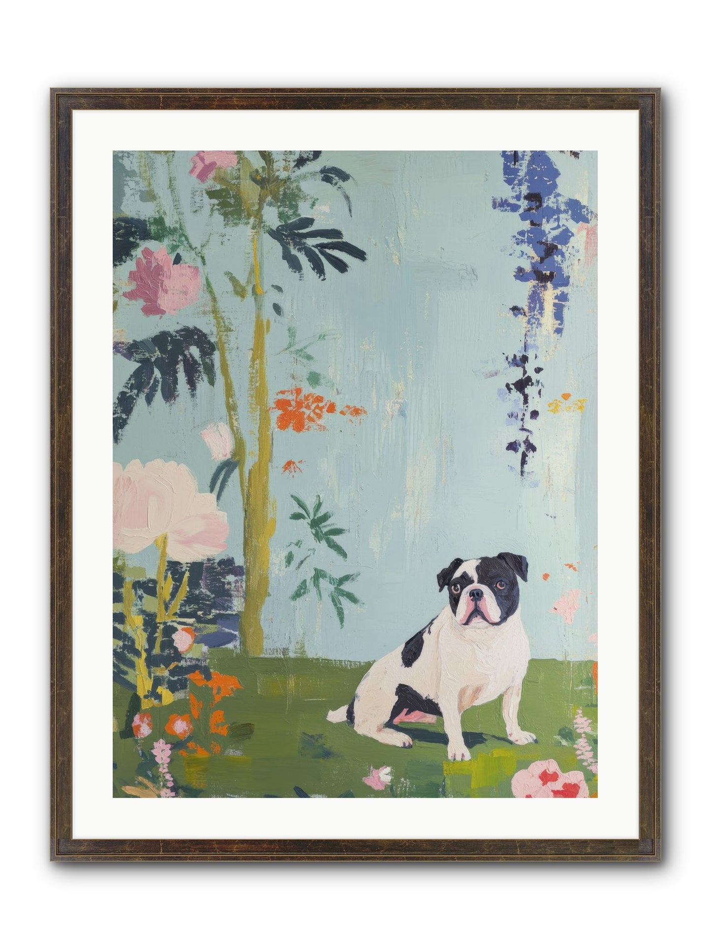 Petit Jardin Love Framed Print - Slimwoods Black/Gold 24x32