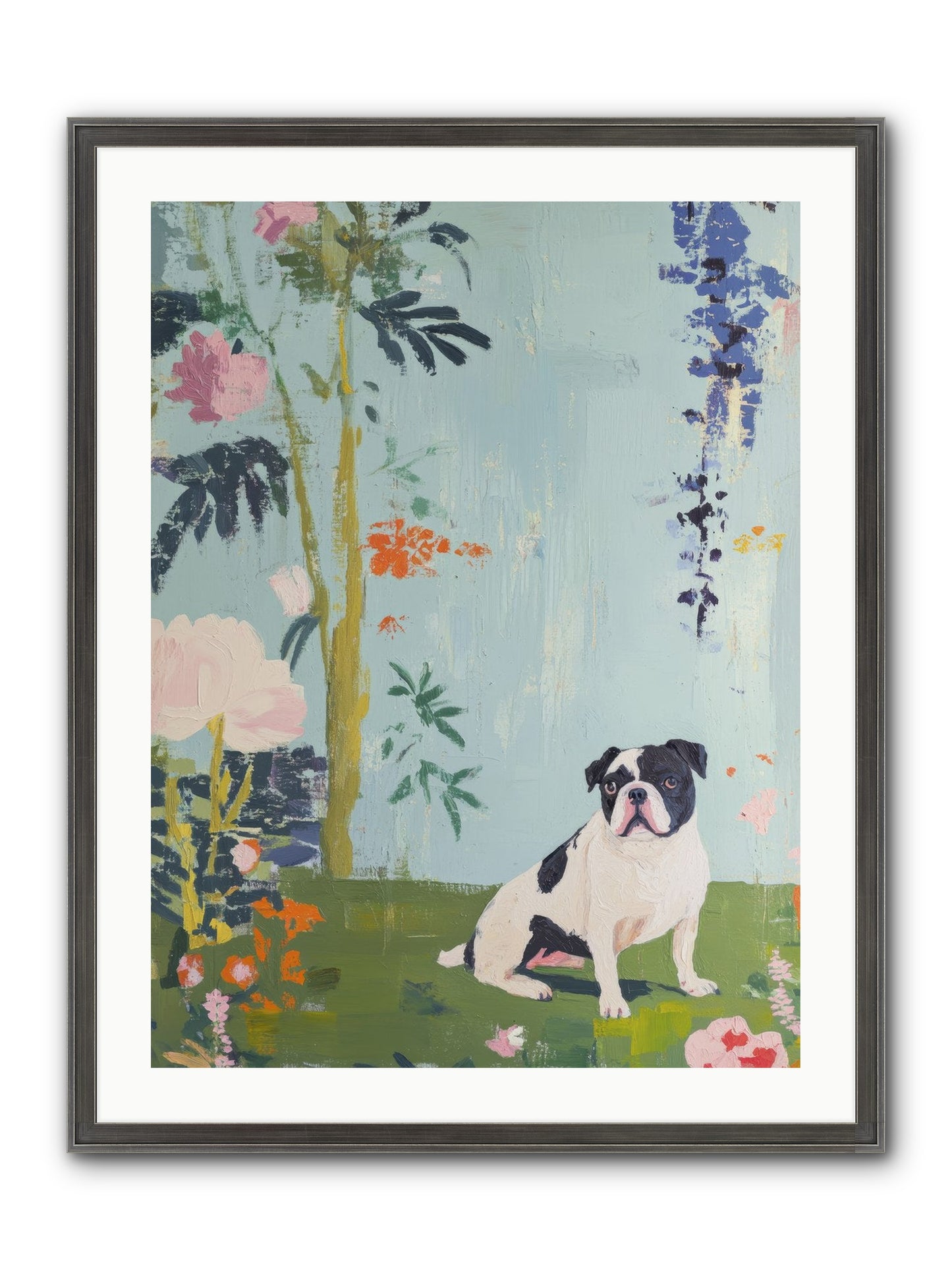 Petit Jardin Love Framed Print - Slimwoods Black/Silver 24x32