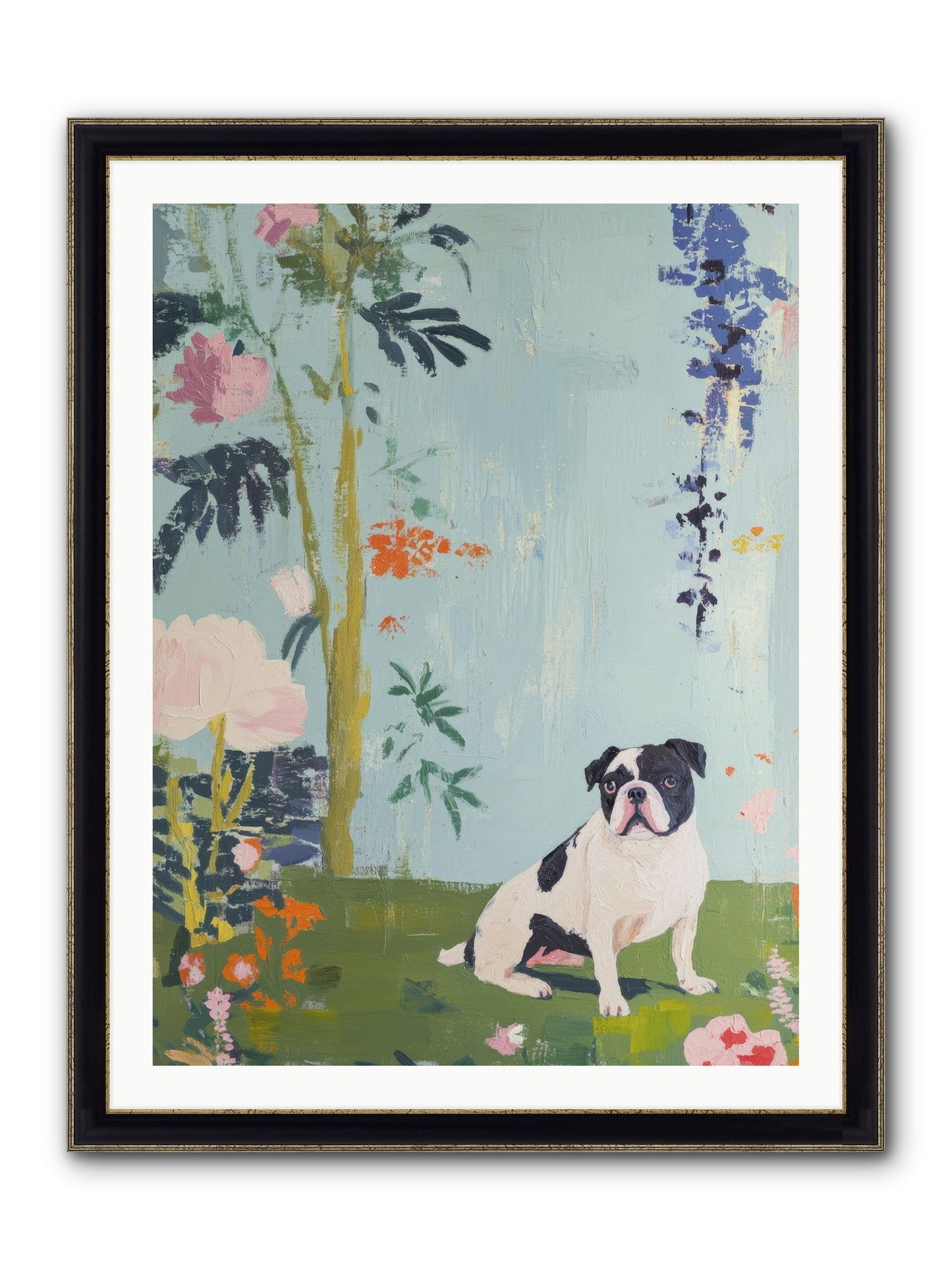 Petit Jardin Love Framed Print - Black & Gold 30x40